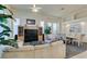 Combined living and dining room with ample natural light at 2132 Timber Rose Dr, Las Vegas, NV 89134