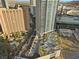 High-rise building with pool and surrounding landscaping at 2700 Las Vegas Blvd # 809, Las Vegas, NV 89109