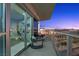 Relaxing balcony offering stunning city views at night at 2700 Las Vegas Blvd # 809, Las Vegas, NV 89109