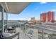 Balcony with city views and comfortable seating at 2700 Las Vegas Blvd # 809, Las Vegas, NV 89109