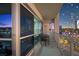 Spacious balcony with city views and seating area at 2700 Las Vegas Blvd # 809, Las Vegas, NV 89109