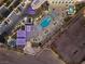 Aerial view of resort-style pool and surrounding deck area at 2700 Las Vegas Blvd # 809, Las Vegas, NV 89109