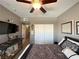 Comfortable bedroom with king bed, closet, and decorative wall art at 3550 Bay Sands Dr # 3073, Laughlin, NV 89029