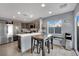 Modern kitchen with stainless steel appliances and an island at 4151 San Cuervo Way, Las Vegas, NV 89115