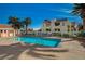 Community pool with surrounding buildings at 4805 S Torrey Pines Dr # 201, Las Vegas, NV 89103