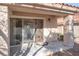 Covered patio with sliding glass doors at 7925 Settlers Ridge Ln, Las Vegas, NV 89145