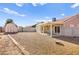 Spacious backyard, covered patio, shed and gravel at 861 Zinnia Cir, Henderson, NV 89015