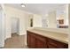 Kitchen features a built-in counter and cabinets at 861 Zinnia Cir, Henderson, NV 89015