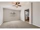 Spacious main bedroom with en-suite bathroom and carpet flooring at 9802 Twin Mill St, Las Vegas, NV 89178