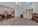 Open concept entryway with views into dining area and high ceilings at 10350 Blue Ginger Dr, Las Vegas, NV 89135
