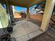 Covered patio and spacious backyard with gravel at 11660 Fiorello Ct, Las Vegas, NV 89183