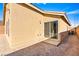 Private backyard with sliding glass door access at 2755 Sunken Ship St, Laughlin, NV 89029