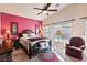 Spacious bedroom with large windows and seating at 2755 Sunken Ship St, Laughlin, NV 89029