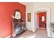 Elegant entryway with fireplace and decorative mirror at 2755 Sunken Ship St, Laughlin, NV 89029