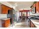 Kitchen with wood cabinets, stainless steel appliances, and tile floors at 2755 Sunken Ship St, Laughlin, NV 89029