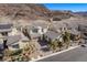 Aerial view of homes and desert mountain setting at 30 Hilltop Crest St, Henderson, NV 89011