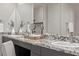 Double vanity bathroom with granite countertop at 30 Hilltop Crest St, Henderson, NV 89011