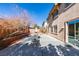 Backyard patio with fountain and seating area at 3107 Lenoir St, Las Vegas, NV 89135