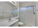 Clean bathroom with shower/tub combo and white vanity at 3107 Lenoir St, Las Vegas, NV 89135