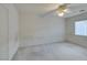 Spacious bedroom with ceiling fan and window at 3107 Lenoir St, Las Vegas, NV 89135