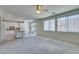 Open kitchen with island and access to backyard at 3107 Lenoir St, Las Vegas, NV 89135