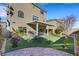 Backyard with covered patio and artificial turf at 10166 Bishops Peak Ct, Las Vegas, NV 89141