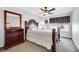 Comfortable bedroom with a queen-size bed and ceiling fan at 10166 Bishops Peak Ct, Las Vegas, NV 89141