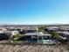 Aerial view of luxury home with pool and mountain views at 11280 Granite Ridge Dr # 1032, Las Vegas, NV 89135