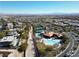 An aerial view shows the community pool and tennis courts at 11280 Granite Ridge Dr # 1032, Las Vegas, NV 89135