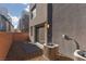 Small backyard with gravel and a brick wall at 11327 Gravitation Dr, Las Vegas, NV 89135