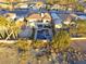 Aerial view of house with pool and spa, showcasing backyard oasis at 1426 Radig Ct, Boulder City, NV 89005