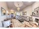 Bright living room with hardwood floors, fireplace and farmhouse decor at 1426 Radig Ct, Boulder City, NV 89005