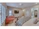 Main bedroom with king bed and access to the bathroom at 1426 Radig Ct, Boulder City, NV 89005