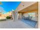 Private pool area with patio, stairs, and seating area at 1426 Radig Ct, Boulder City, NV 89005