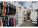 Spacious walk-in closet, custom shelving and well organized at 2365 Boretto St, Henderson, NV 89044