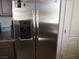 Stainless steel refrigerator with water and ice dispenser at 4694 E Lucera Ct, Pahrump, NV 89061