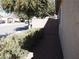 Landscaped side yard with drought-tolerant plants and gravel at 4694 E Lucera Ct, Pahrump, NV 89061