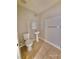 Simple bathroom with pedestal sink and tile floor at 4823 Jubilee Diamond Ct, Las Vegas, NV 89139