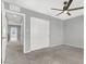 Bright bedroom with ceiling fan and double door closet at 5921 Roaring Canyon Ct, Las Vegas, NV 89139