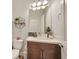 Small bathroom with single vanity and a modern design at 6434 Spring Jog St, Las Vegas, NV 89166