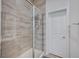 Spacious shower with glass enclosure and modern tile at 6434 Spring Jog St, Las Vegas, NV 89166