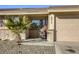 Front entryway with brick accents and a decorative piece at 6812 Greydawn Dr, Las Vegas, NV 89108