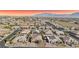 Aerial view of neighborhood with desert landscape in the background at 9802 Summer Bliss Ave, Las Vegas, NV 89149