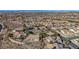 Aerial view showcasing a quiet residential neighborhood with desert landscaping at 2039 Colvin Run Dr, Henderson, NV 89052