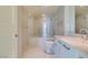 Spa-like bathroom with soaking tub and glass shower at 222 Karen Ave # 1604, Las Vegas, NV 89109