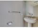 Modern bathroom with pedestal sink, shower, and soaking tub at 222 Karen Ave # 1604, Las Vegas, NV 89109