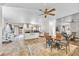 Dining area with a round table and chairs near living room at 309 Wild Plum Ln, Las Vegas, NV 89107