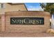 Neighborhood entrance sign for the 'Suncrest' community at 3349 Morning Amber St, North Las Vegas, NV 89032