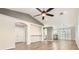 Spacious living room with vaulted ceilings, hardwood floors, and recessed lighting at 3709 Ferrell St, North Las Vegas, NV 89032