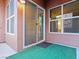 Cozy balcony area with green carpet at 38 E Serene Ave # 134, Las Vegas, NV 89123